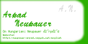 arpad neupauer business card